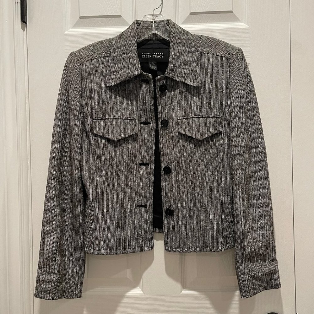 Linda Allard Ellen Tracy Grey Jacket